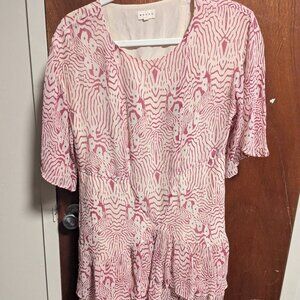 geometric print mini dress